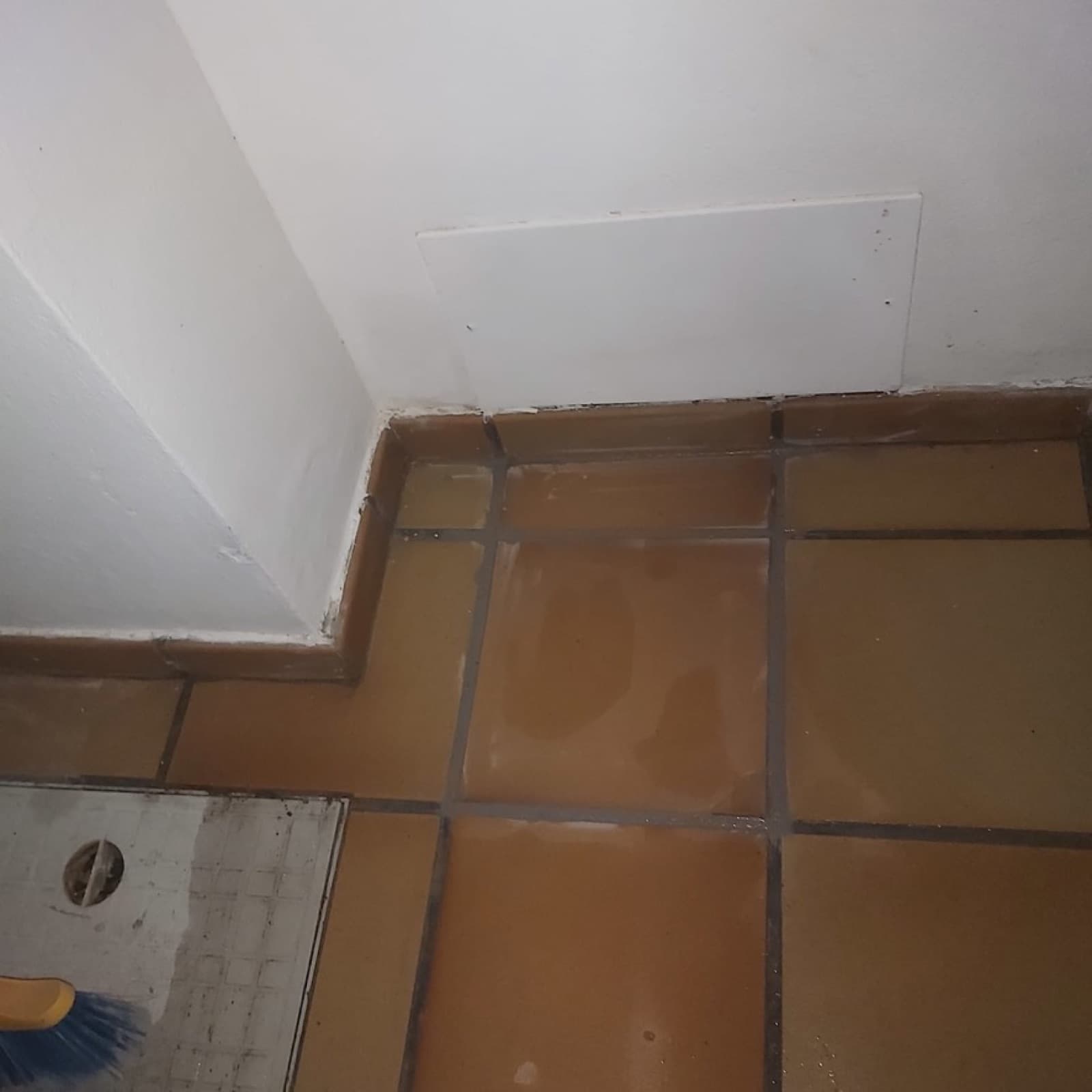 Floor lifted, leak repaired and reinstated